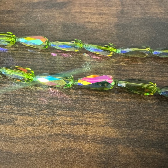 NWT Vintage Charles Marchant Watermelon Aurora Borealis Crystal Bead Necklace - Picture 6 of 10